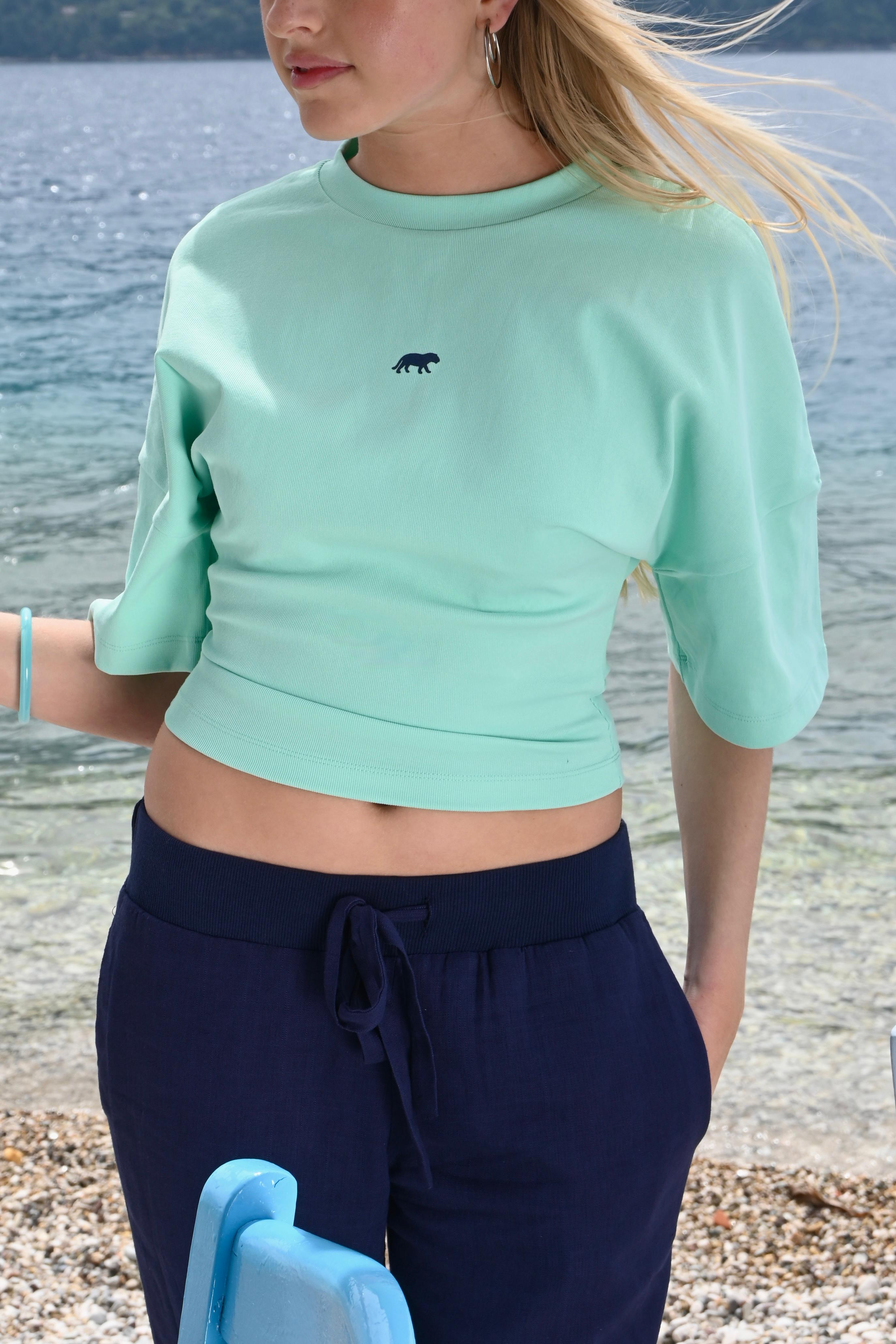 Snatched tiger tee - aqua - Fashiontiger 3