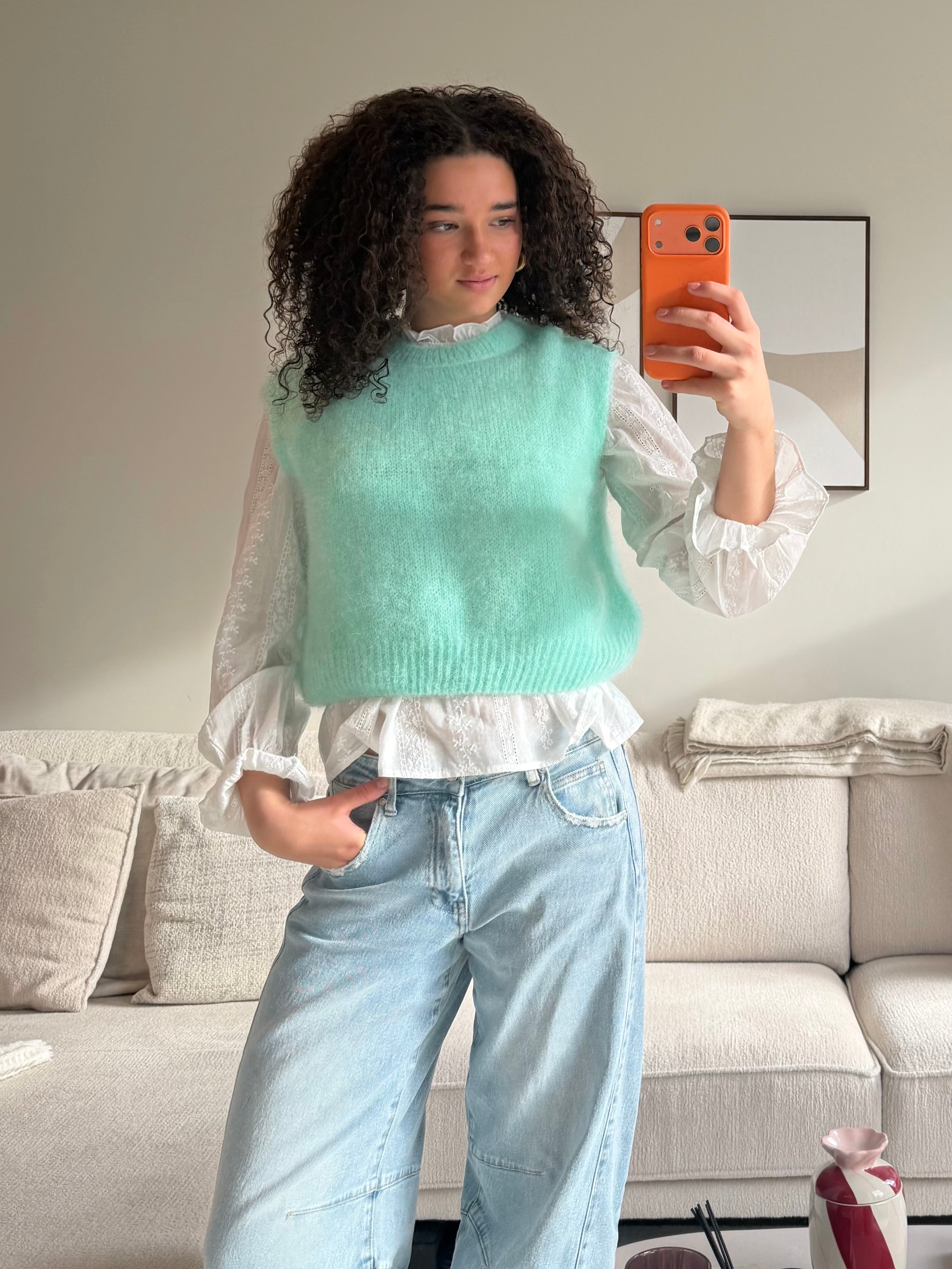 Soft classic knit  - aqua - Fashiontiger 3