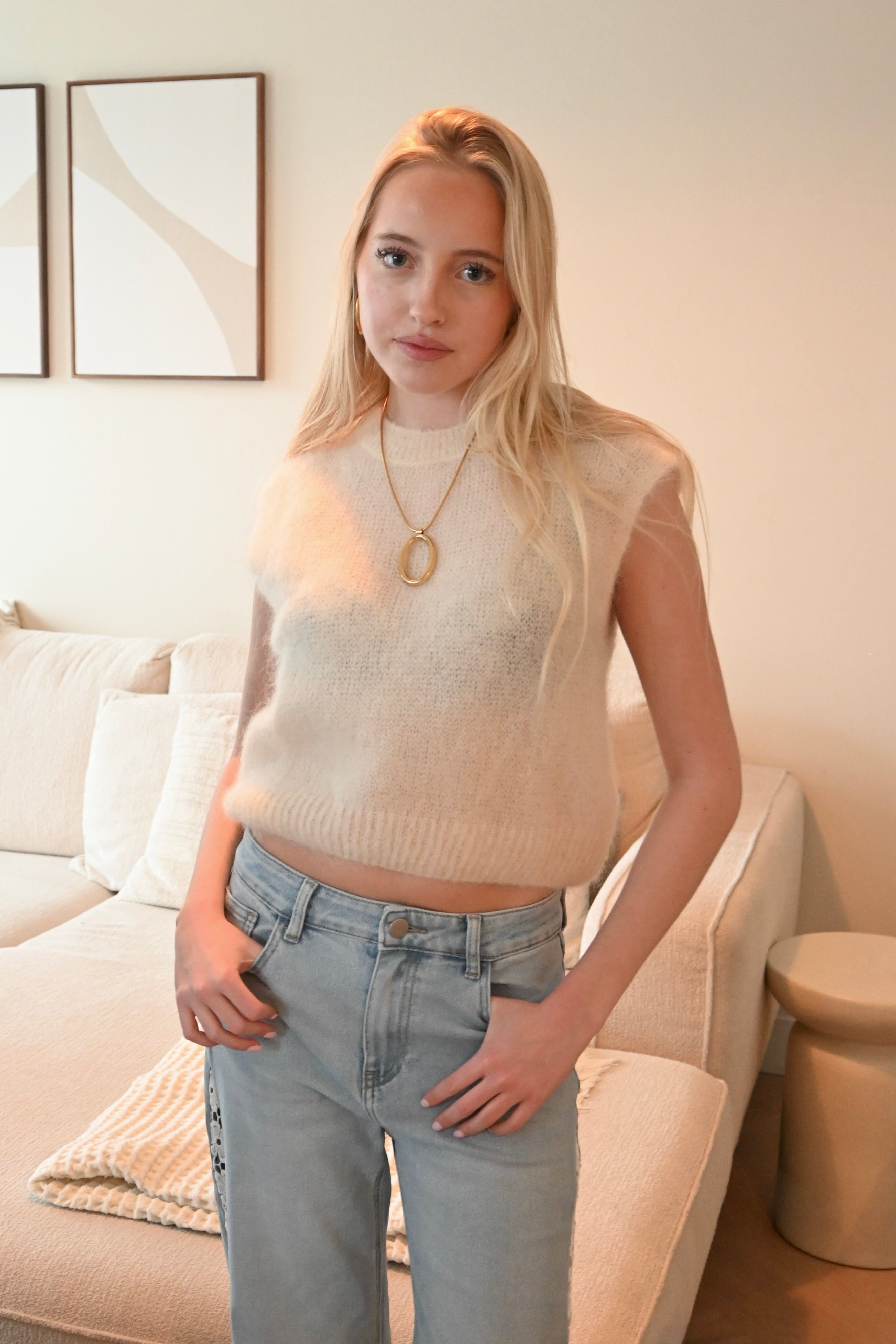 Soft classic knit  - beige - Fashiontiger 3