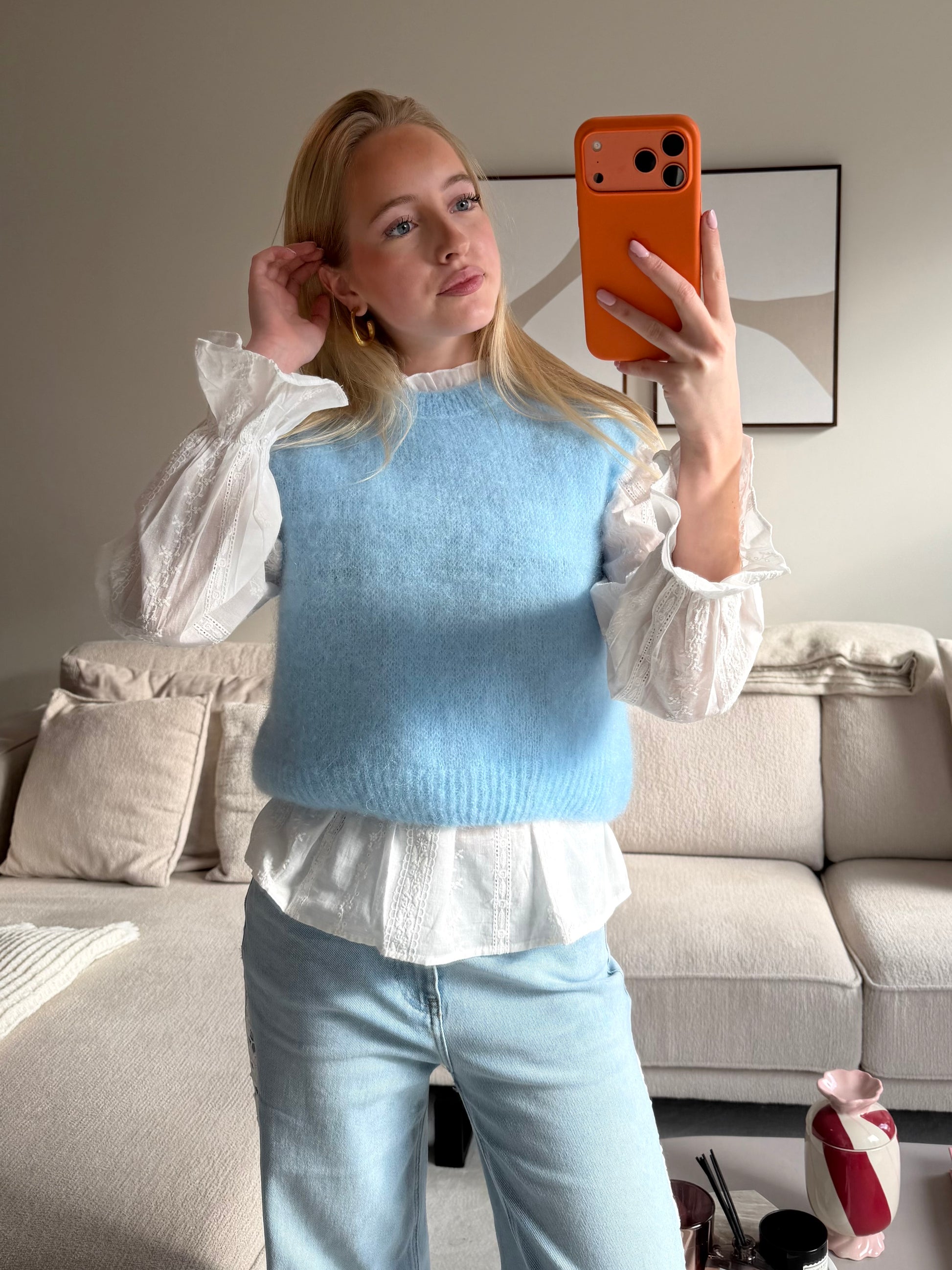 Soft classic knit  - blauw - Fashiontiger 3