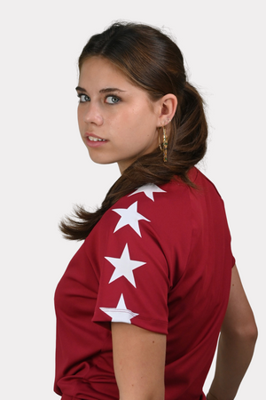 Starry sports shirt - bordeaux/wit - 1