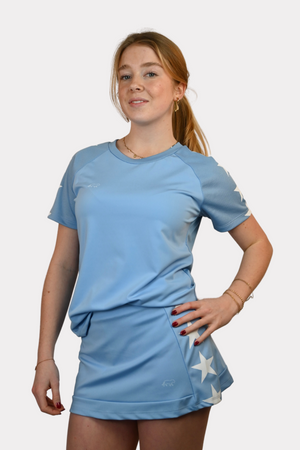 Jupe de sport étoilée bleue et blanche Fashiontiger 5