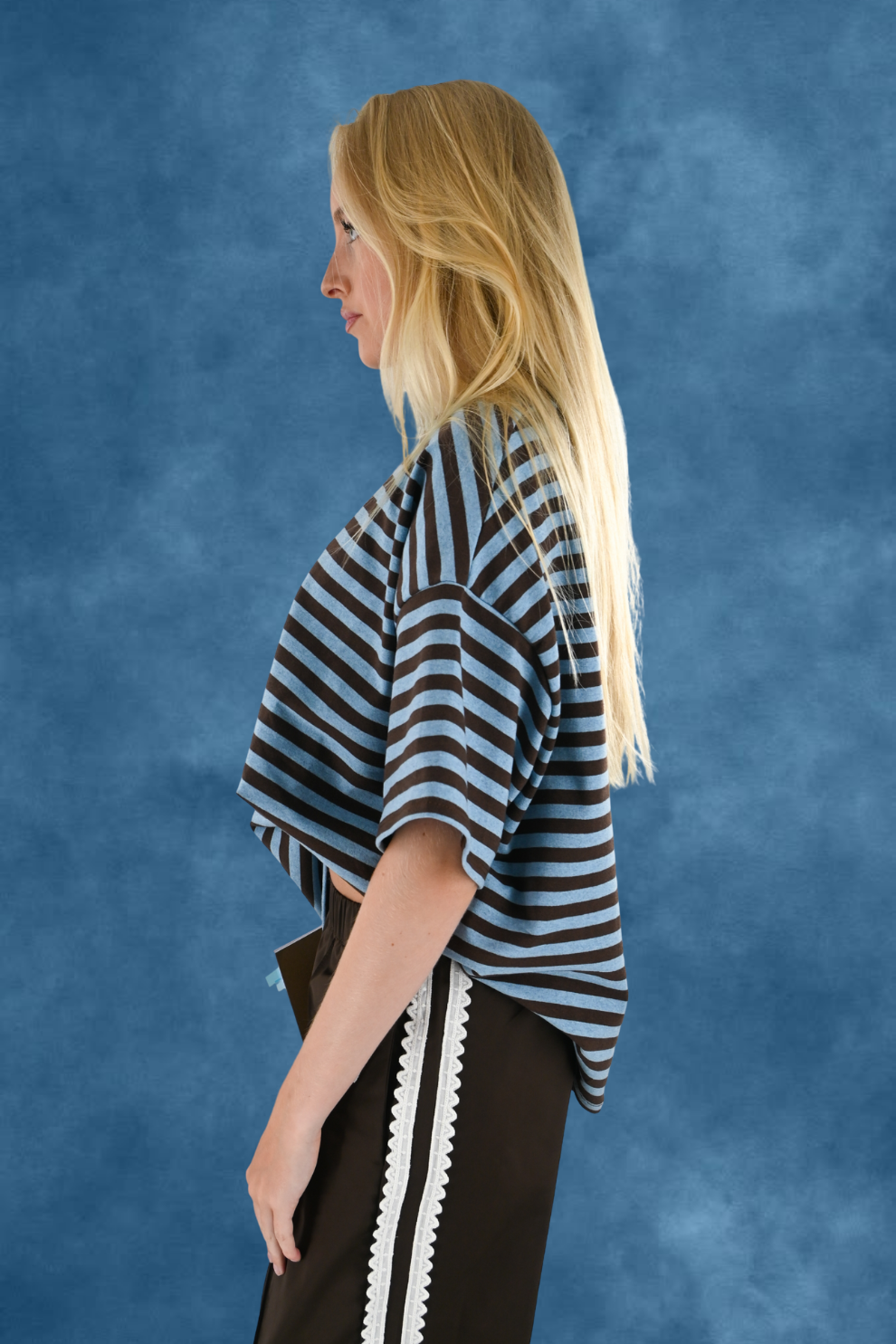 Striped tiger t-shirt - bruin/blauw - Fashiontiger 8