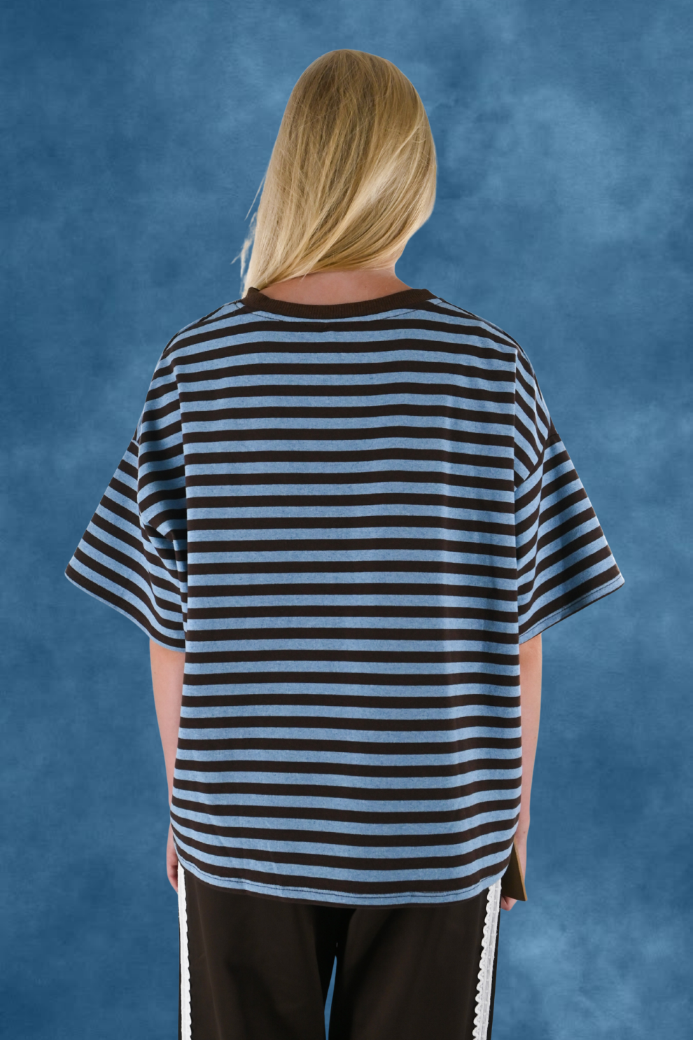 Gestreiftes Tiger-T-Shirt - braun/blau - Fashiontiger 9