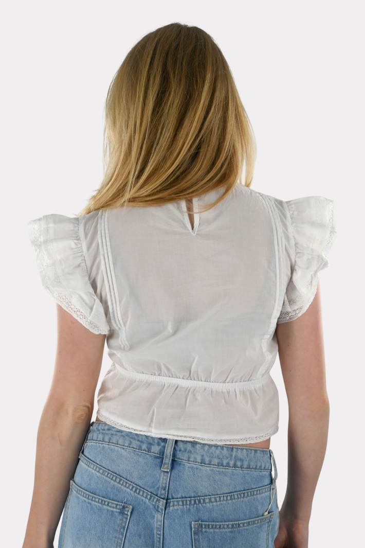 Sweet blossom blouse - wit - Fashiontiger 3
