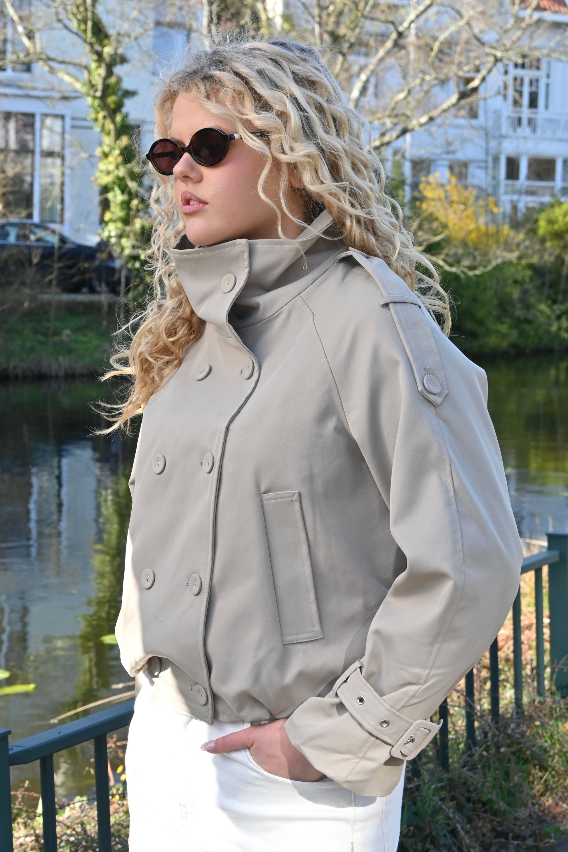 Trench jacket - camel - Fashiontiger 4