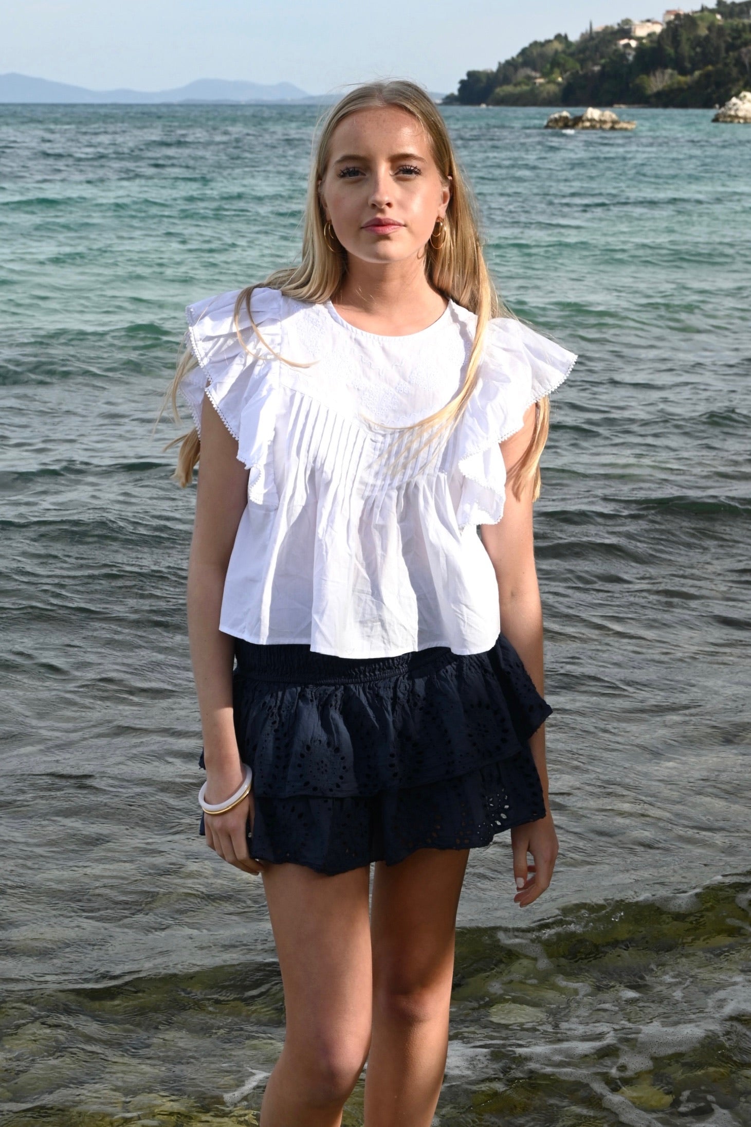 Tropical blouse - wit - Fashiontiger 1