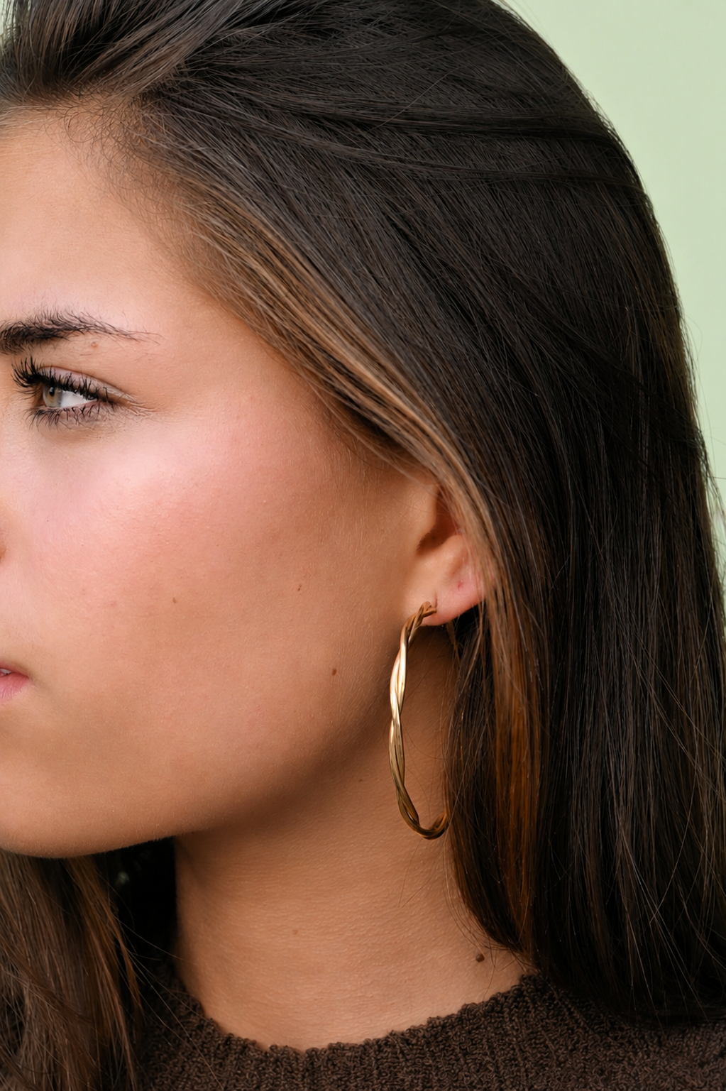 Twisted hoops - gold