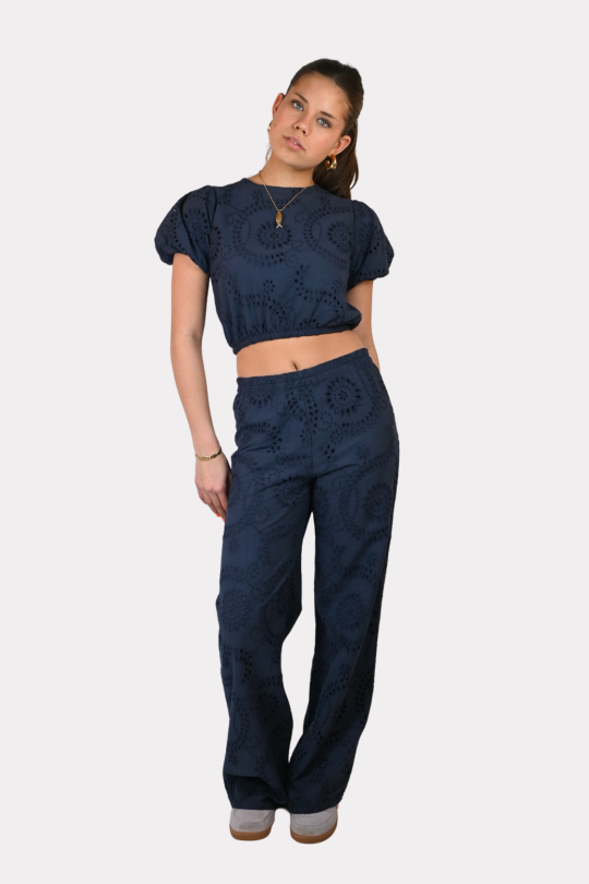 Valencia pants navy Fashiontiger 1