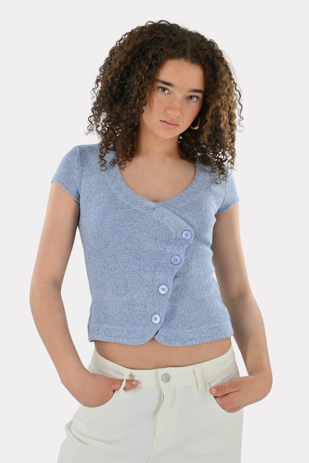 Wolly summer top - blauw - Fashiontiger 5