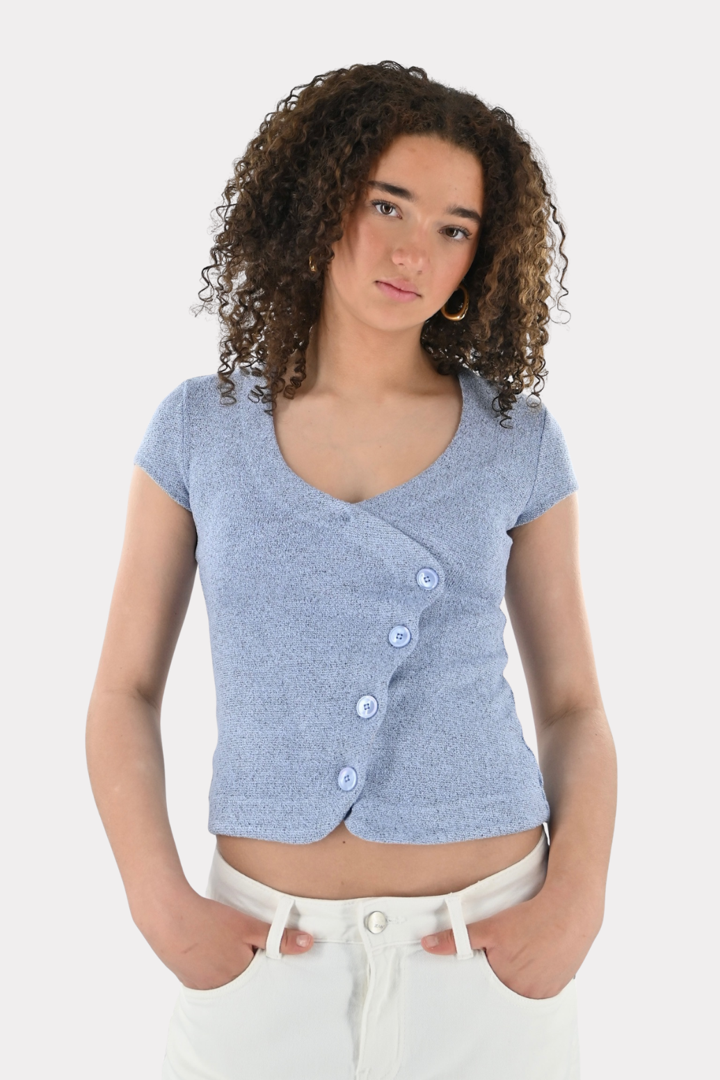 Wolly summer top - blauw - Fashiontiger 6