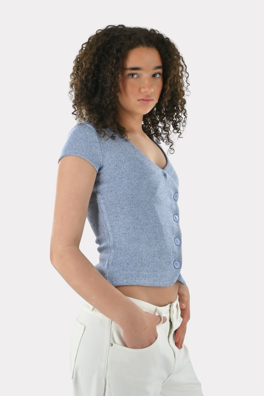 Wolly summer top - blauw - Fashiontiger 7