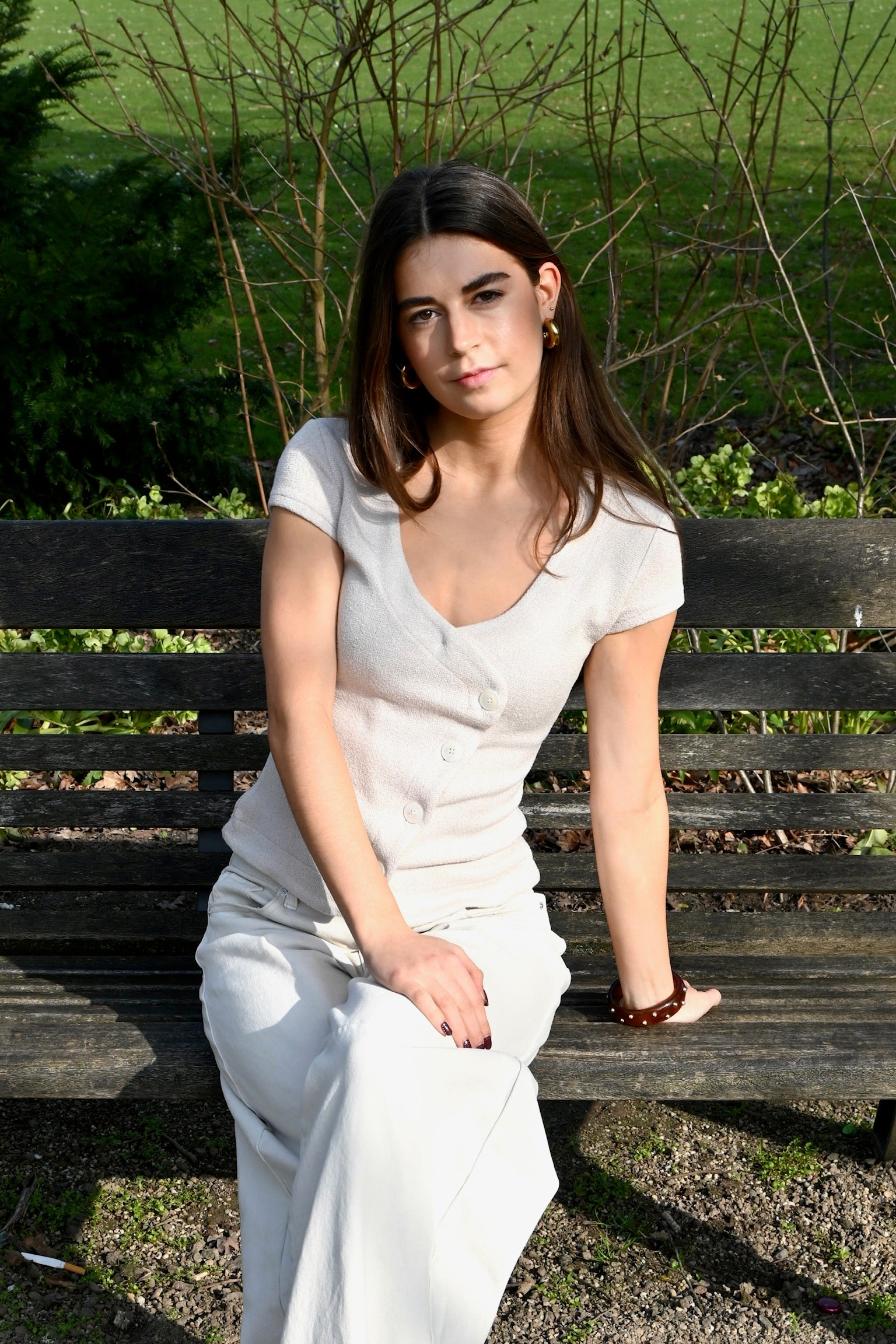 Wolly summer top - creme - Fashiontiger 1