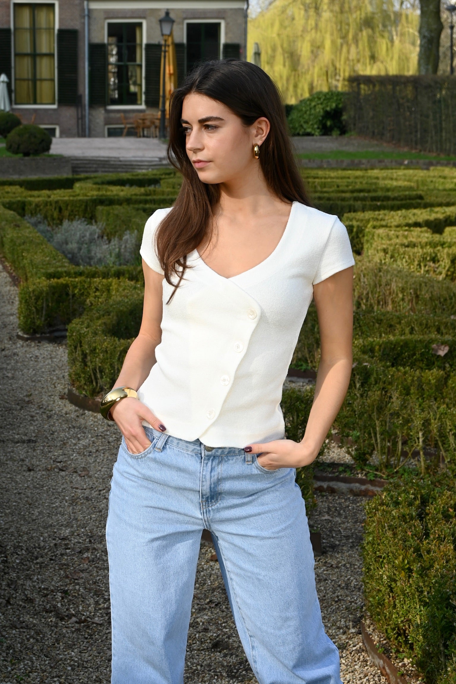 Wolly summer top - wit - Fashiontiger 5