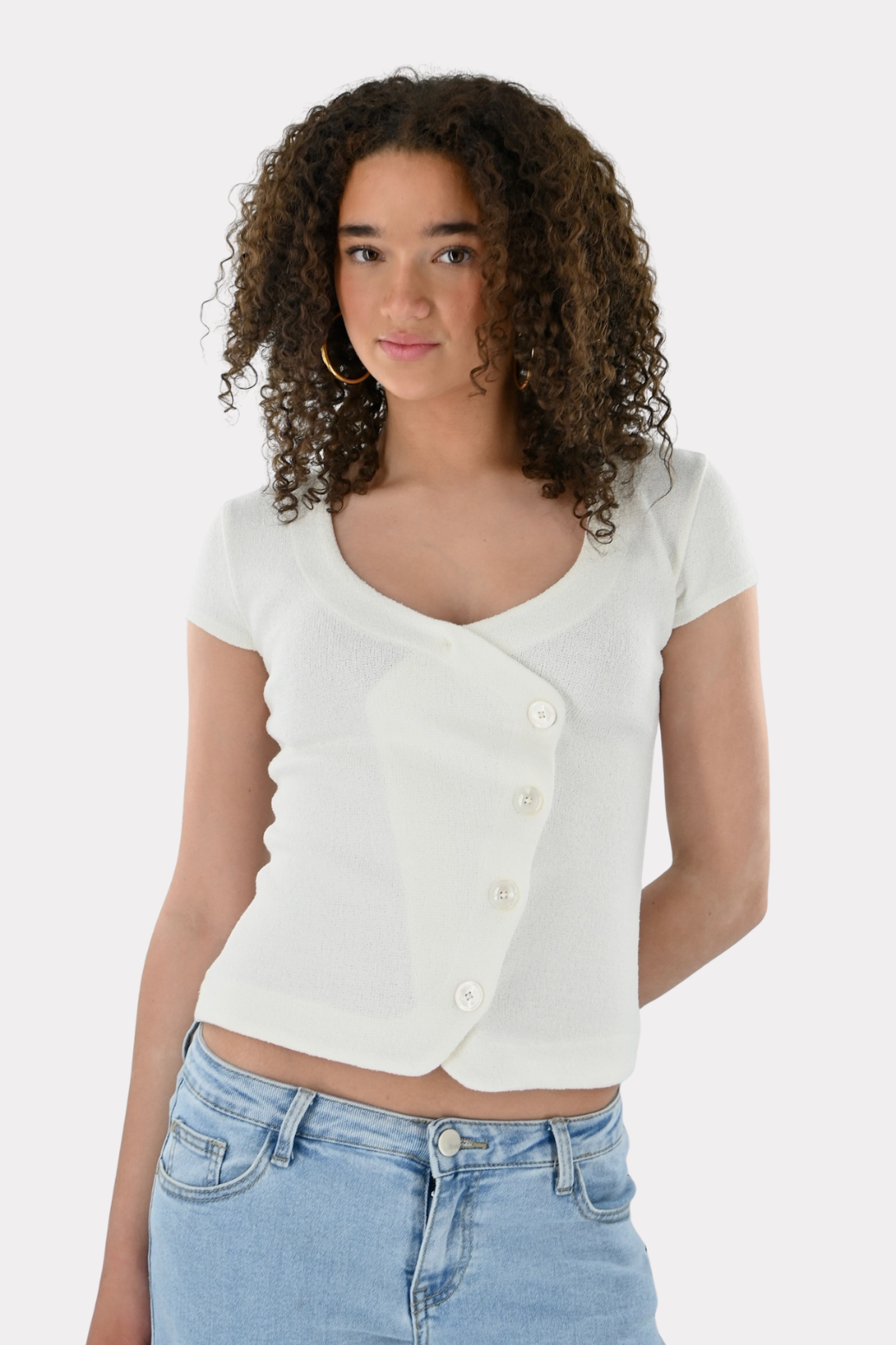 Wolly summer top - wit - Fashiontiger 9