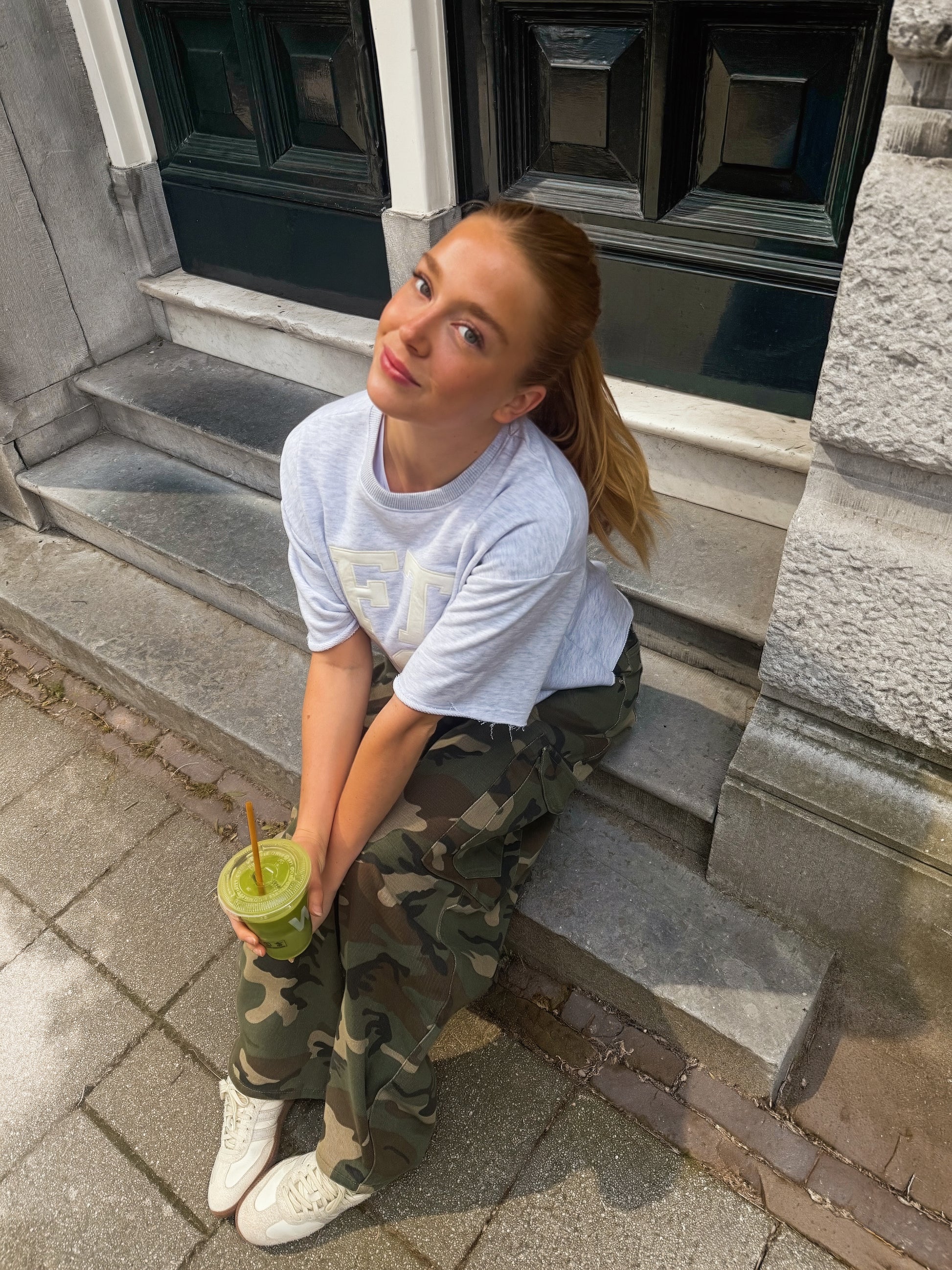 Camo-Jeans - grün