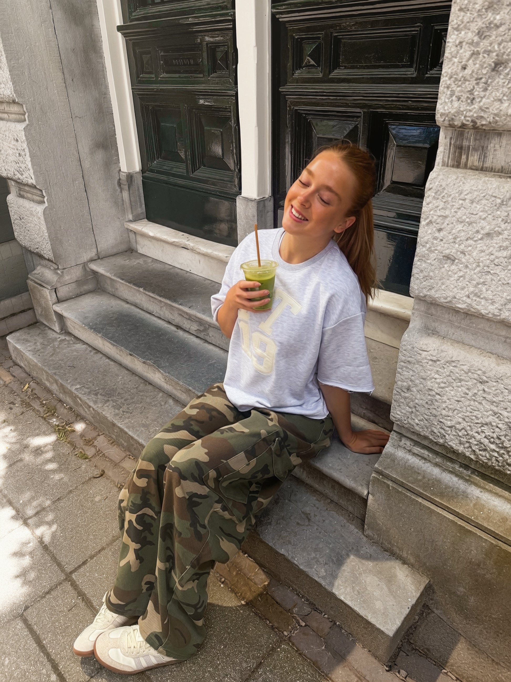 Camo-Jeans - grün
