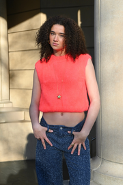 Soft classic knit - coral